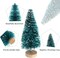 72 Pieces Mini Christmas Trees Bottle Brush Trees (Blue Green) 0.09"D x 0.09"W x 1.77"H